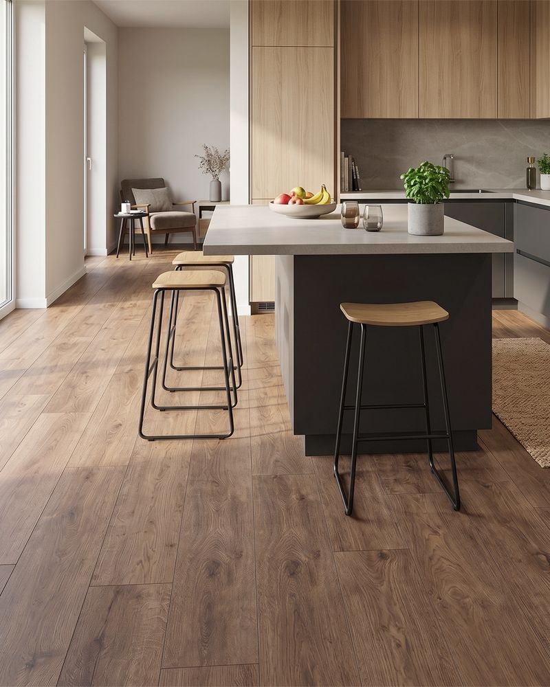 Küche: Raum mit Designboden Natura Wood Sapphire